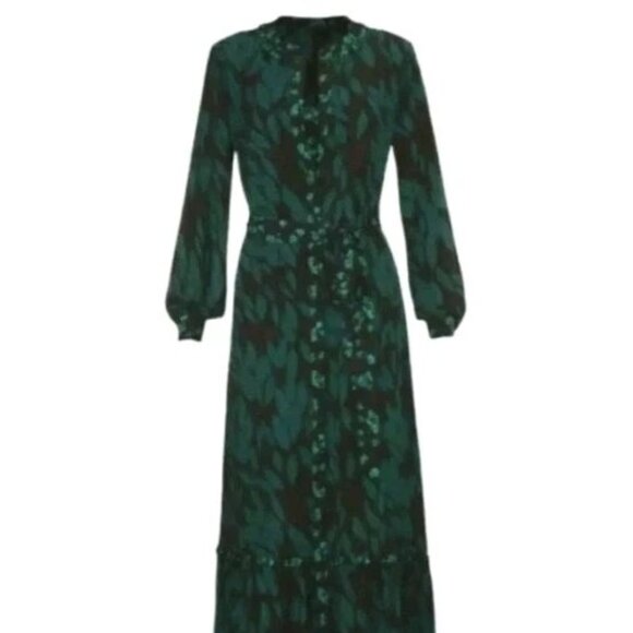 Cabi Autumn Belted Button Up Maxi Dress - Picture 3 of 10